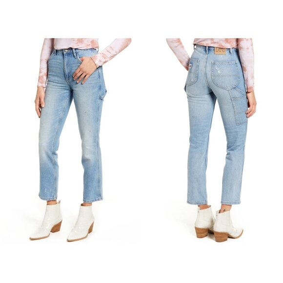 Lee Women's Size 24 Authentic Fade High Rise Dungaree Ankle Denim Jeans - Picture 10 of 10